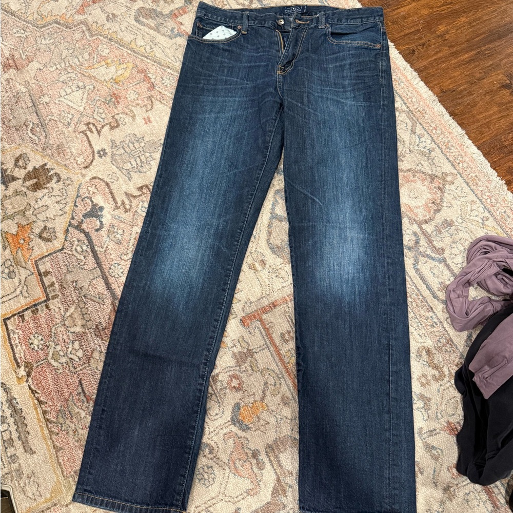 Lucky Brand Men's Dark Blue Straight Jeans